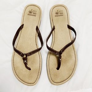 Montego Bay Club Flip Flop Sandals with Ring Detail